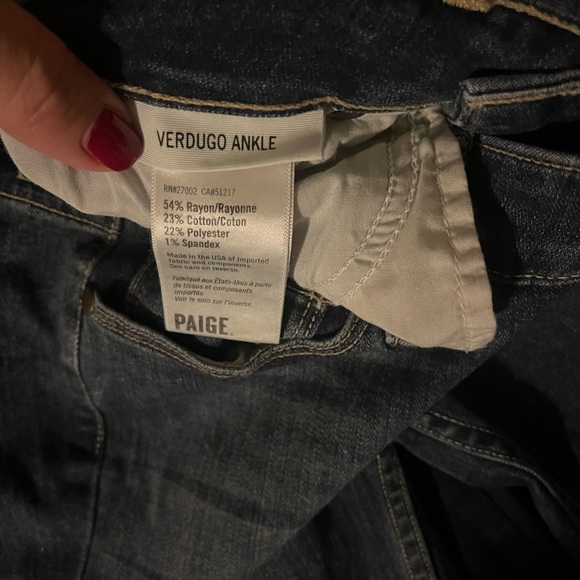 Lot of 2 Paige Jeans Verdugo Ankle Skinny Jeans 27 - Picture 4 of 6